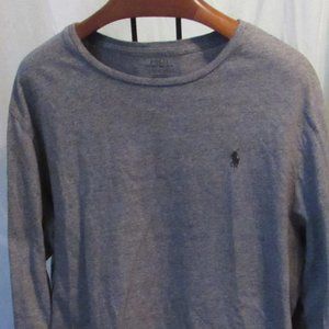 Polo by Ralph Lauren Gray Long Sleeve Tee Size XL 100% Cotton EUC